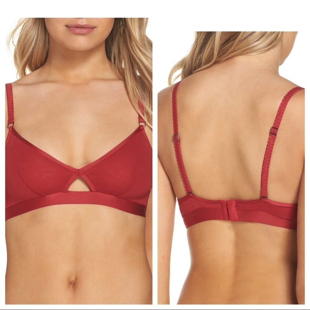 Cosabella Verona brick red mesh convertible bra NWT